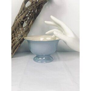 ANTIQUE Morimura Nippon Japan Blue Luster Footed Bowl  5"